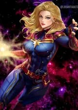 Американские комиксы: Начинается с Суккуба И Капитан Марвел В Восторге