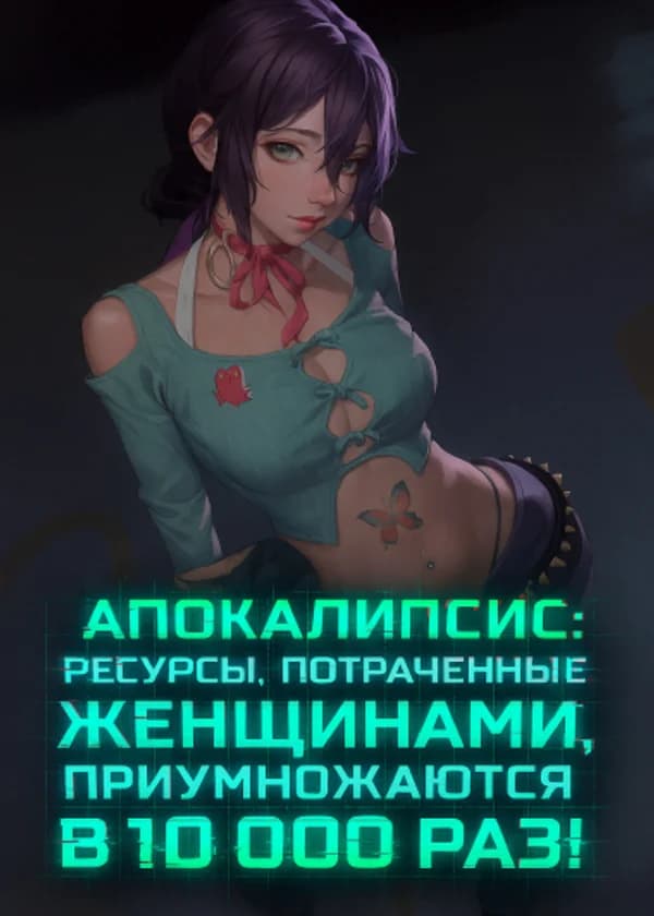 Апокалипсис: ресурсы, потраченные женщинами, приумножаются в 10 000 раз!
