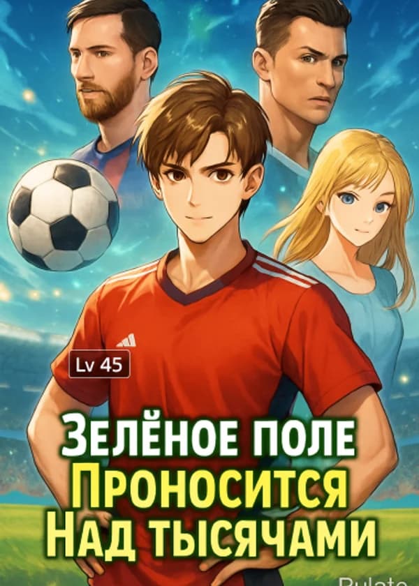 Зеленое поле Проносится Над тысячами