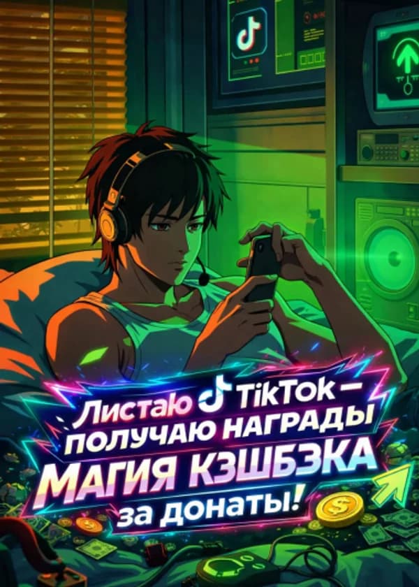 Листаю ТикТок — получаю награды: Магия кэшбэка за донаты!
