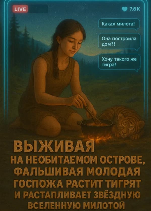 Выживая на Необитаемом Острове, Фальшивая Молодая Госпожа Растит тигрят и Растапливает Звёздную Вселенную Милотой