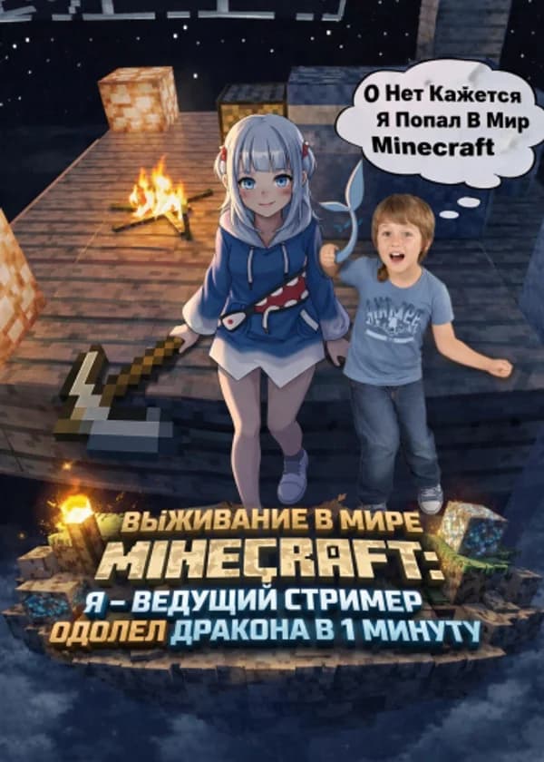 Выживание В Мире Minecraft: Я - Ведущий Стример Одолел Дракона За 1 Минуту